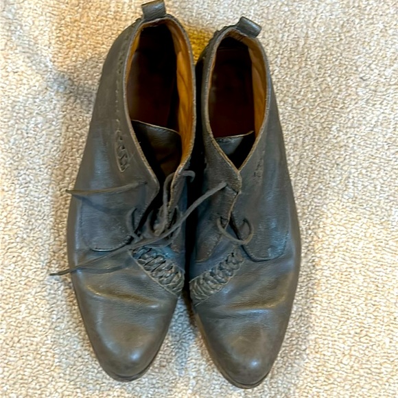 Italian leather vintage unisex Vero Cuoio dress shoes - size 38 - lace up oxford - Picture 1 of 10